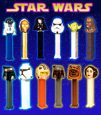 PEZ NEW  !! STAR WARS set of 4 Mint on Card from 2015 